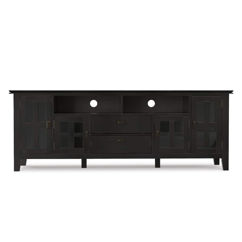 WYNDENHALL Stratford SOLID WOOD 72" Wide TV Media Stand For TVs up to 80"