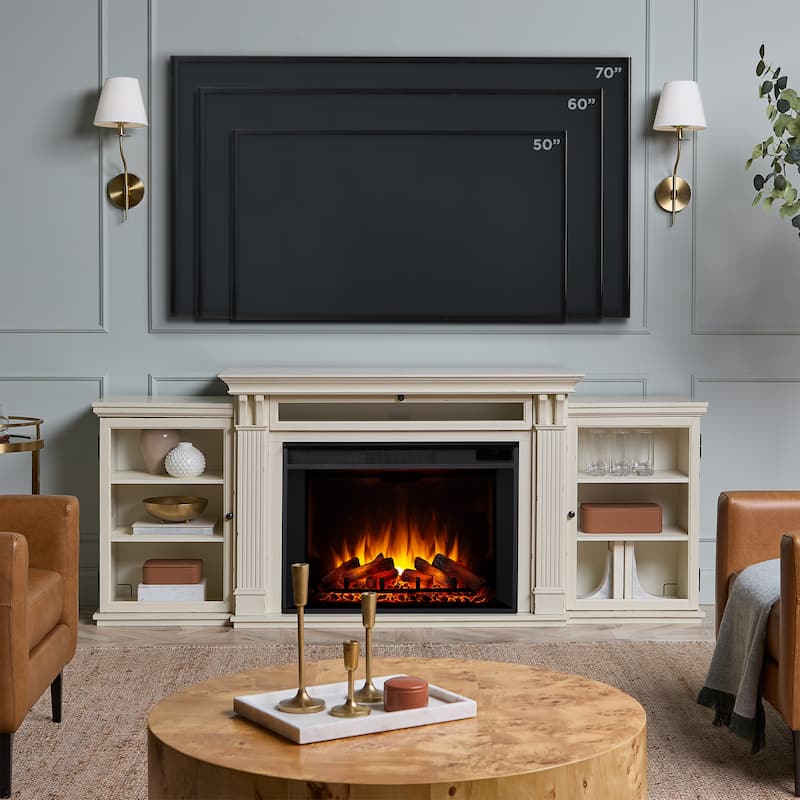 Tracey 84" TV Stand Electric Fireplace by Real Flame