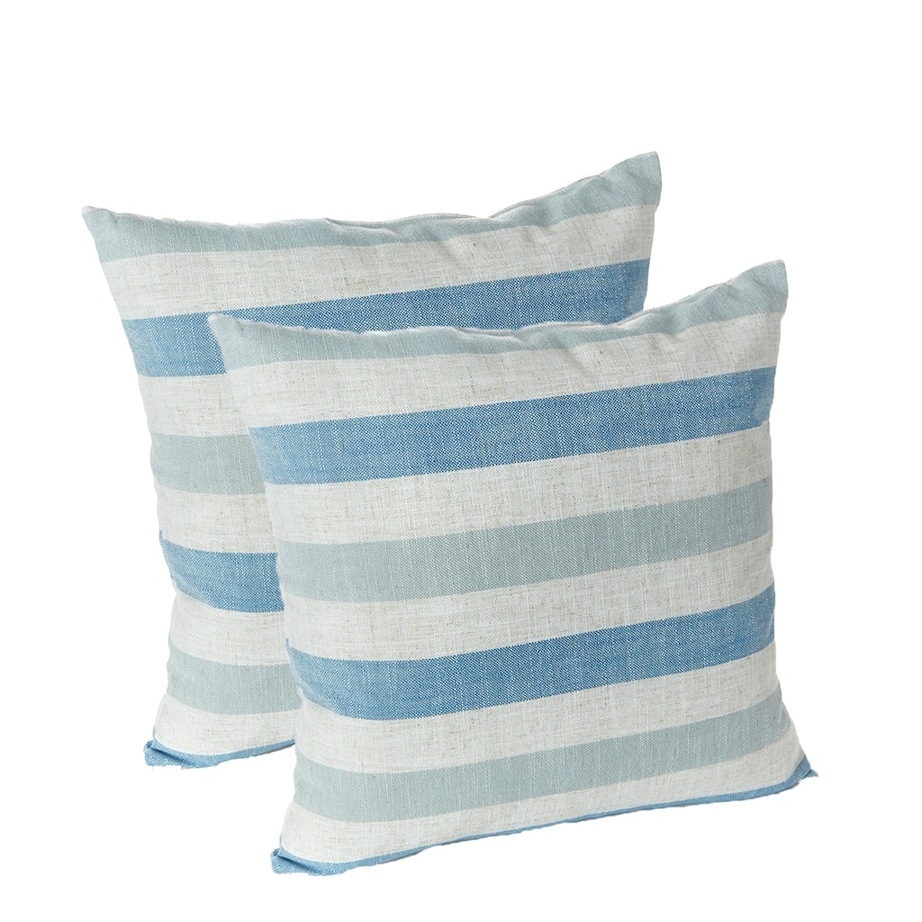 Klear Vu Liza Stripe 18"x18" Decorative Toss Pillow Set