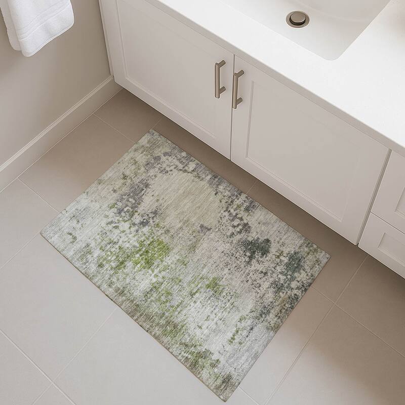 Premium Washable Super Soft Modern Casual Mayfield Rug - Linen - 1'8" x 2'6"