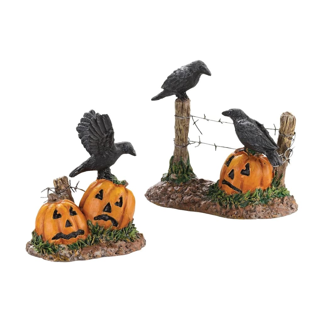 Department 56 Village Halloween Raven Figurines - Set of 2 - 4030786