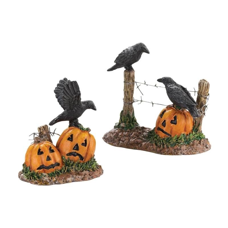 Department 56 Village Halloween Raven Figurines - Set of 2 - 4030786