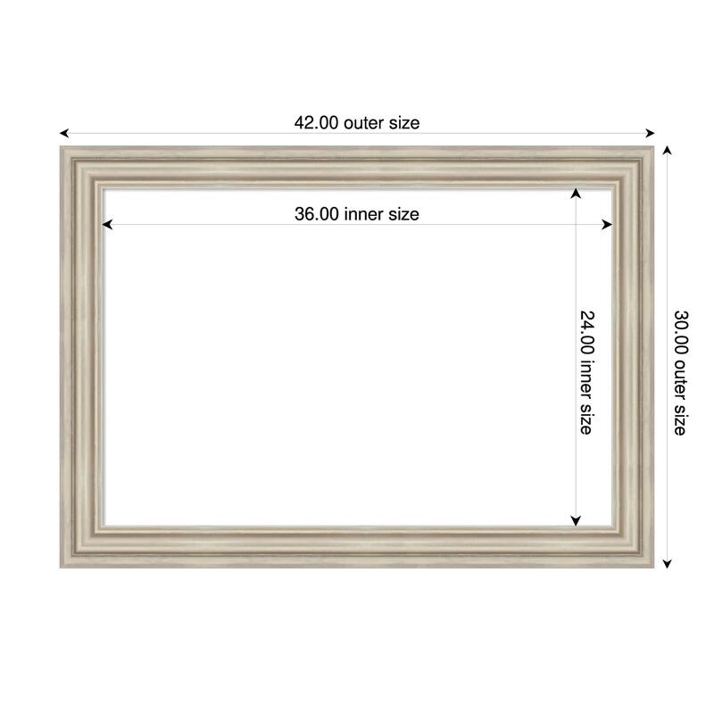 Sierra Framed Dry Erase Magnetic Board - 42 x 30 in - Sierra Silver