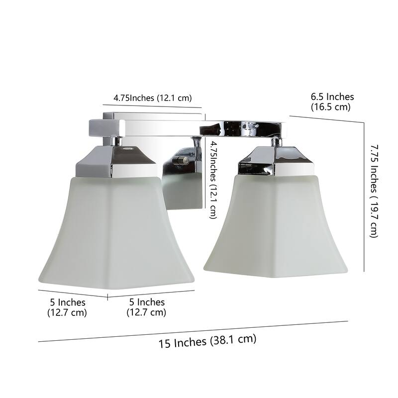Staunton Iron/Glass Modern Cottage LED Vanity Light, Oil Rubbed Bronze by JONATHAN Y