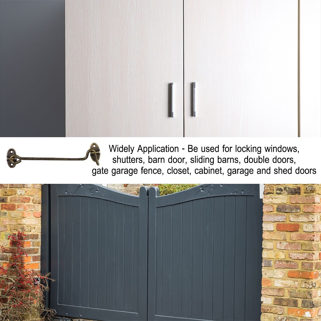 Shop Cabin Hook Eye Latch Hook Doors With Screw Lock Plating