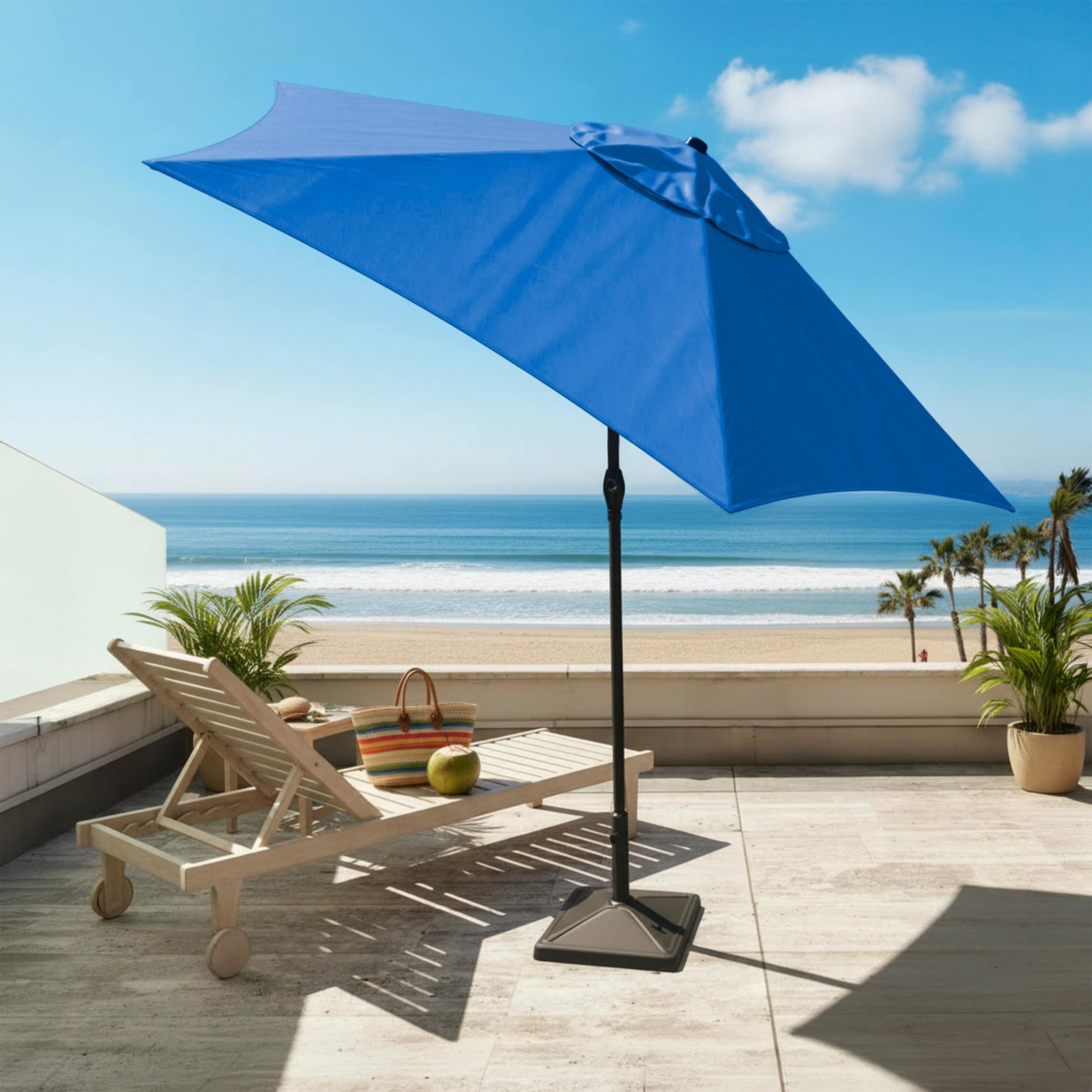 crank and tilt patio umbrella Best Choice Products 7.5ft Market with Wavy Trim, Fade-Resistant, & Tilt, Wind Vent foot round umbrella featuring a durable aluminum pole and UV 6 ft. Aluminum Market Crank