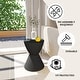preview thumbnail 32 of 143, Boyd Round Side Table with Ribbed Design Base - Accent Hourglass End Table with Removable Lid for Living Room & Bedroom