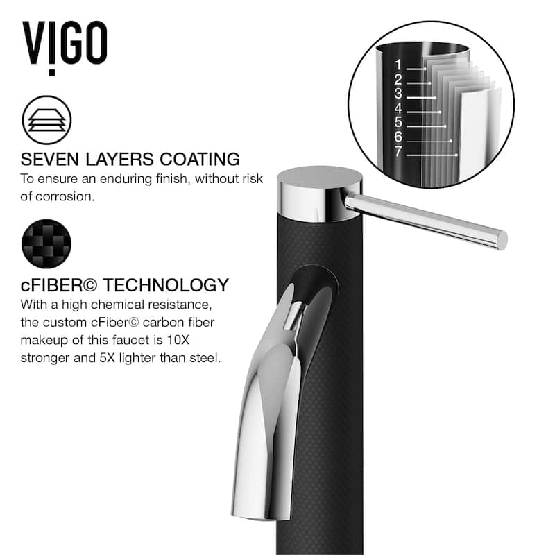 VIGO Lexington 10" H Single Handle Single Hole Bathroom Vessel Faucet