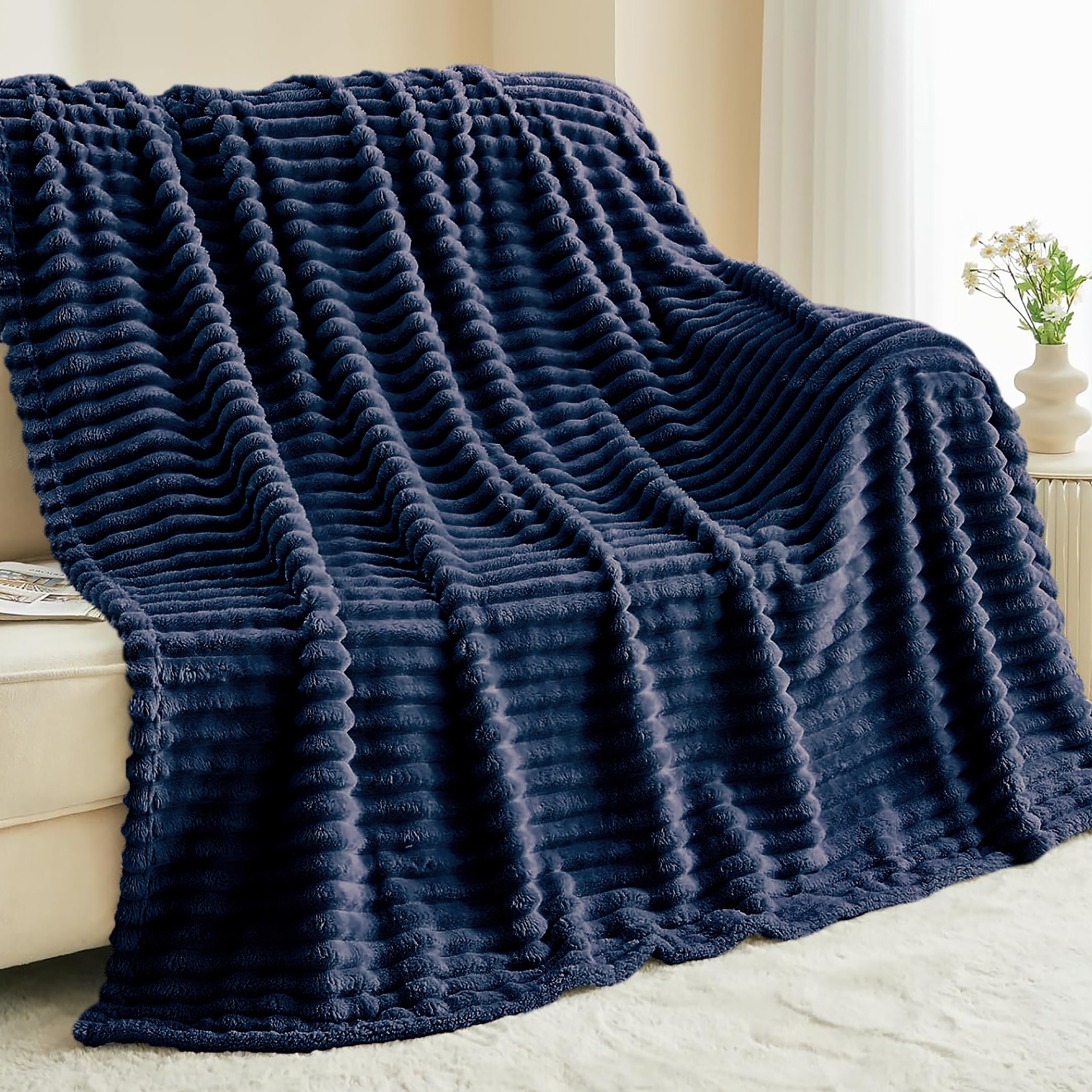 Denim blue bed throw online
