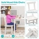 preview thumbnail 18 of 19, Costway Wooden Kids Table and 2 Chairs Set with Rubber Wood Legs - See Details