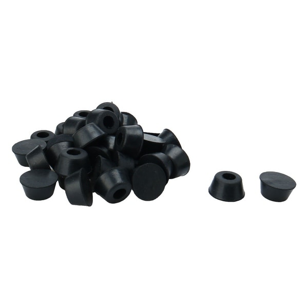 Unique Bargains 36 Pcs Antislip Rubber Round 0.8" x 0.4" Chair Foot Cover Table Furniture Leg Protector Black