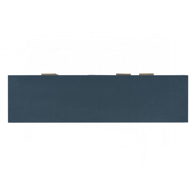 Minimalist Wave-Pattern Sideboard with Diverse Materials