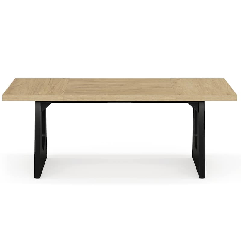 Oak Large Dining Table Wood Rectangular Kitchen Table for Dining Room