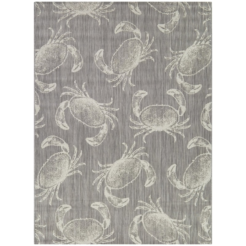Sebastiao Coastal Crab Indoor/Outdoor Area Rug - 7'10" x 10' - Taupe