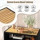 preview thumbnail 18 of 18, Costway Patio Rattan Storage Cabinet with Acacia Wood Countertop Open - See Details