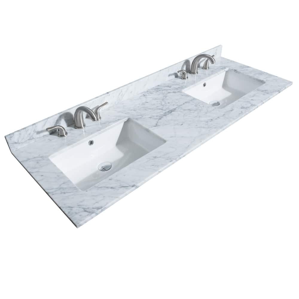 Wyndham Collection 60" Double Vanity Top with Undermount Rectangular