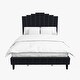 preview thumbnail 35 of 55, Tufted Upholstered Platform Bed with Sturdy Center Legs and Elegant Headboard for Bedroom by HULALA HOME