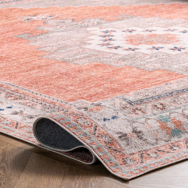 Nuloom Alicia SpinClean Machine Washable Medallion Area Rug