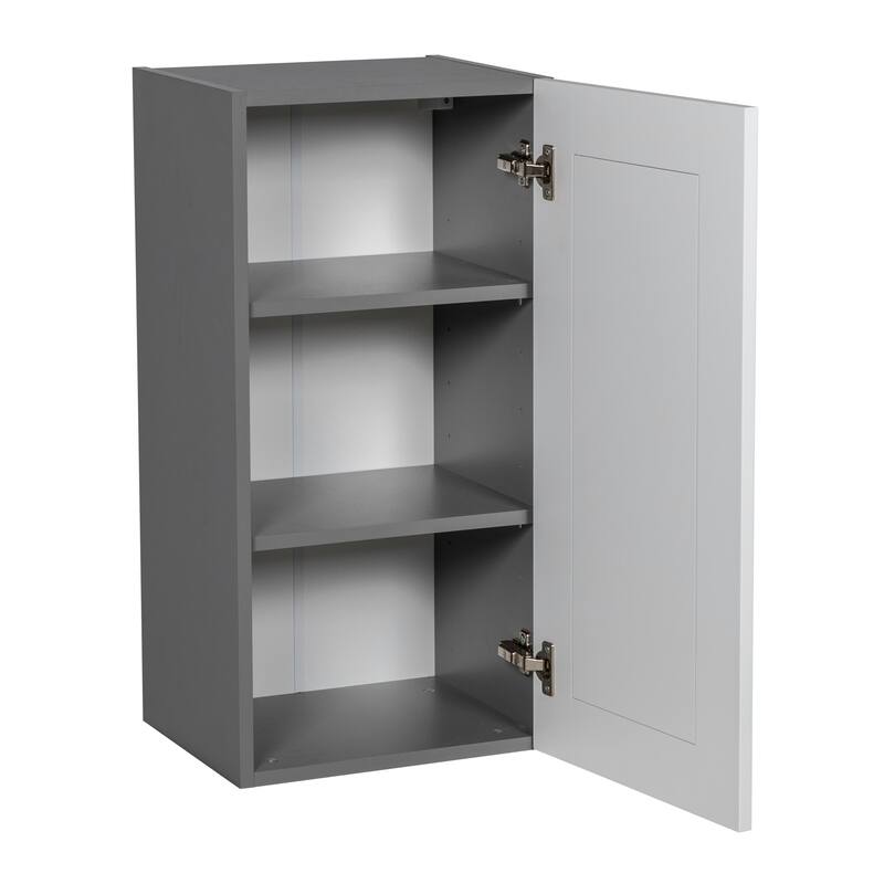 9" x 30" Wall Cabinet-Single Door-Grey - 9 x 30 x 12