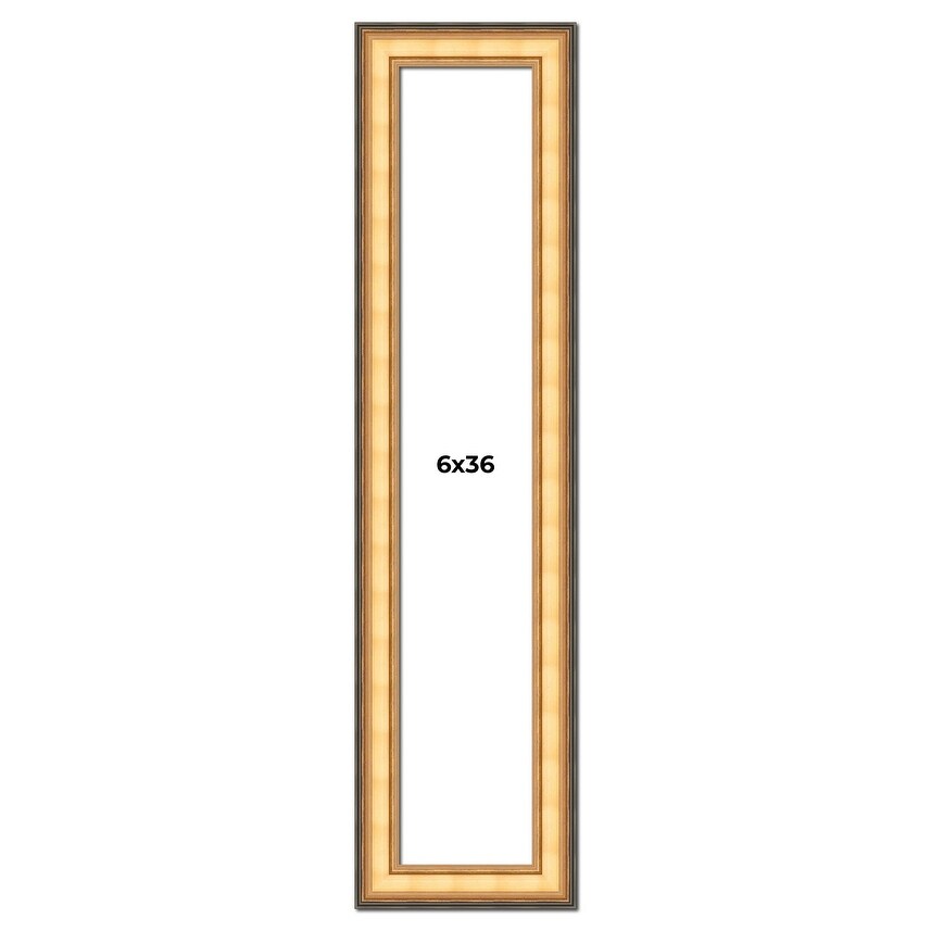 6x36 Frame Gold Plein Aire Solid Wood Picture Frame Width 2 Inches |