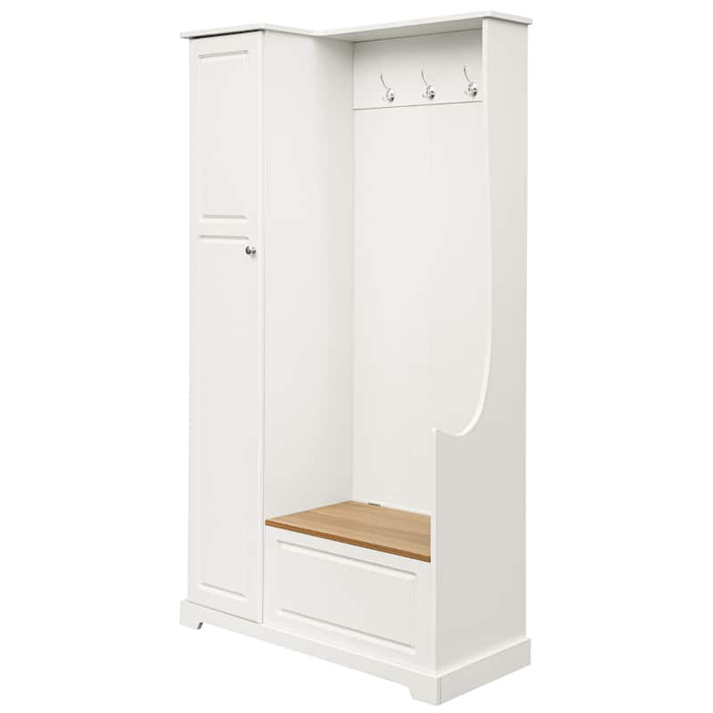 Minimalist Hallway Shoe Cabinet with Adjustable Shelves - N/A
