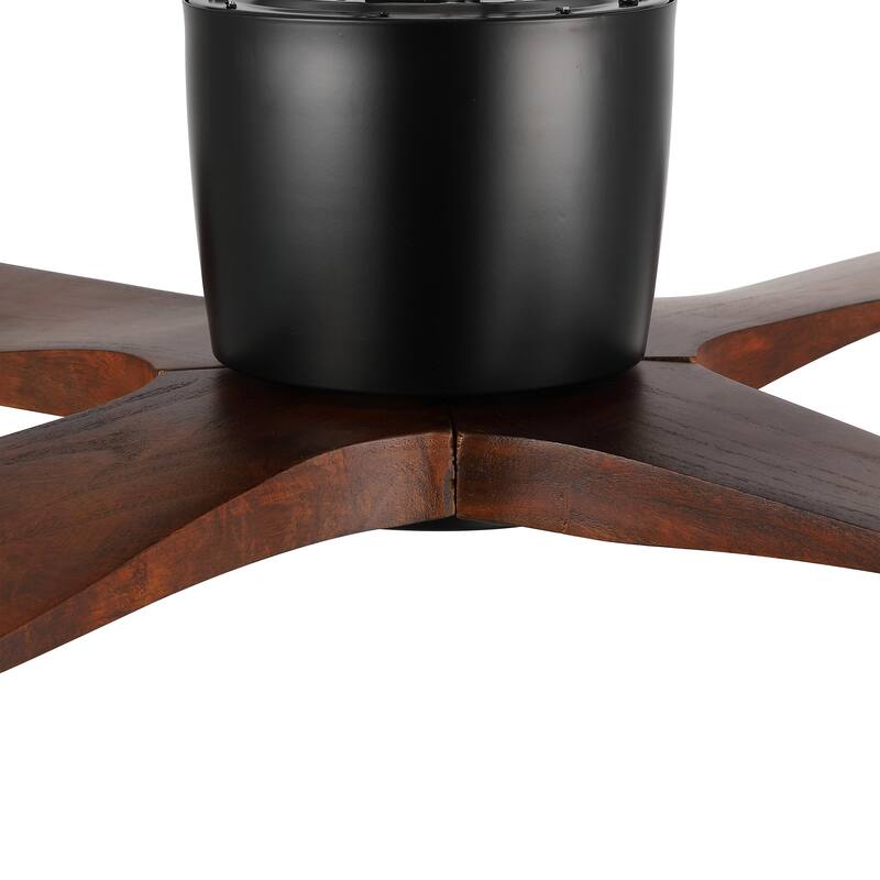 WINGBO 54" DC Flush Mount Ceiling Fan with Remote