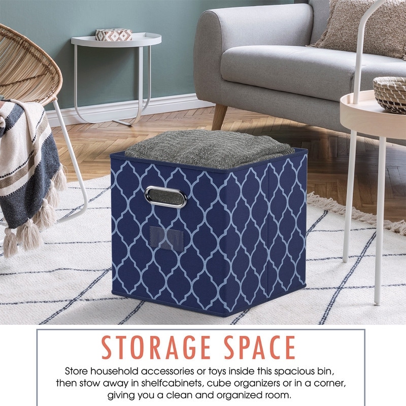 Foldable Storage Bins Basket Cube Organizer with Dual Handles and Window  Pocket - 6 Pack - 12 L x 12 W x 12 H - 12 x 12 x 12 - On Sale - Bed Bath  & Beyond - 32913376