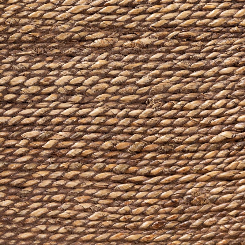 Ridley Seagrass Counter Stool with Mahogany Wood Frame - Coastal Seating with Woven Square Back and Cushioned Seat for Kitchen