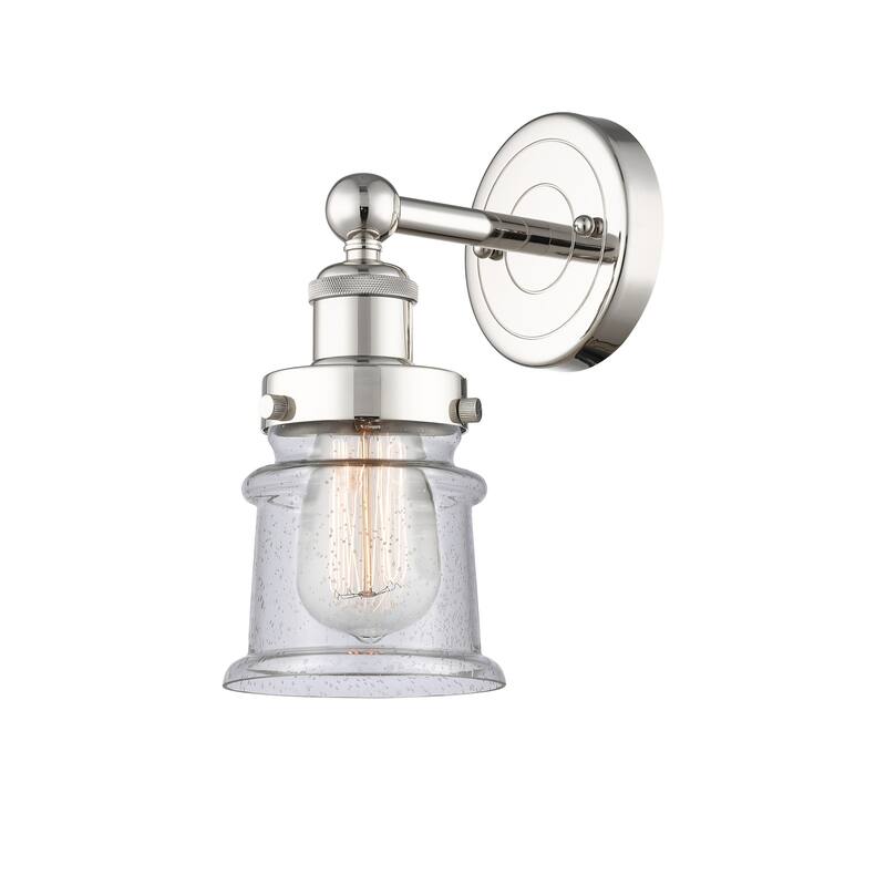 Innovations Lighting 616-1W-11-5 Canton Sconce Canton 11" Tall Wall - Polished Nickel / Seedy