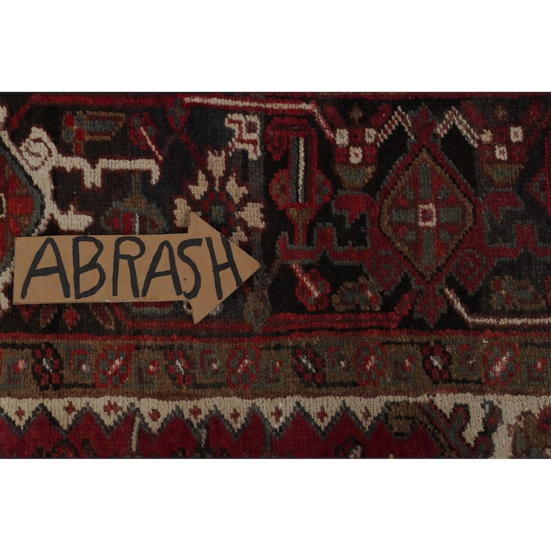 Hand Knotted Oriental 100% Wool Carpet Traditional Medallion Red Heriz Area Rug - 10' 9'' X 8' 4''