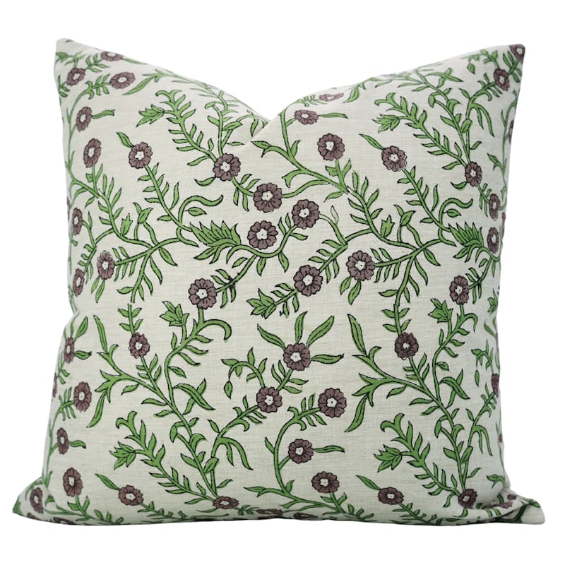 Fabdivine Cozy Floral Cushion Cover for Couch, Fall Gift Farmhouse Throw Home Décor 14x20 Inches Linen Pillowcase, Shehjan
