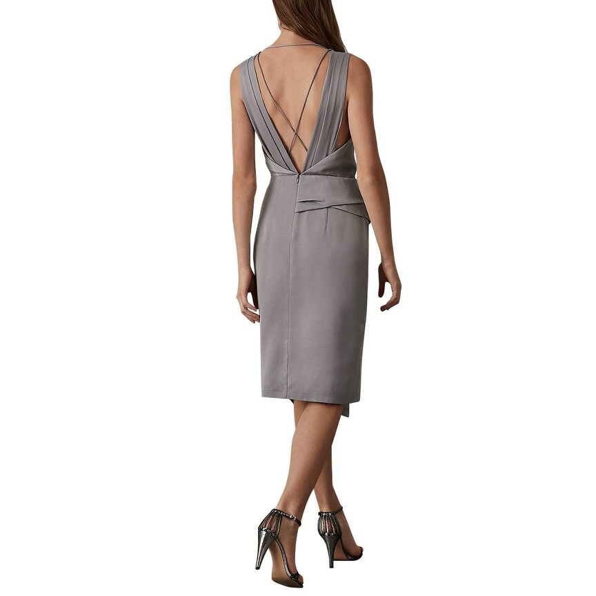 Karina cross back cocktail dress raspberry shop