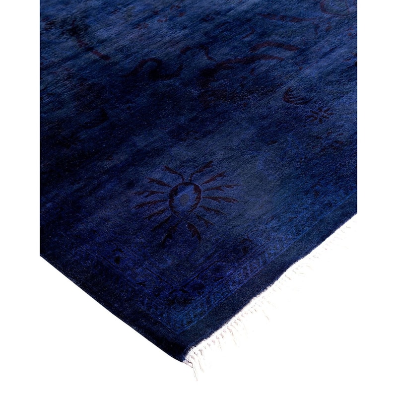 Fine Vibrance One-of-a-Kind Hand-Knotted Area Rug - Purple, 6' 2" x 8' 7" - 6' 2" x 8' 7"