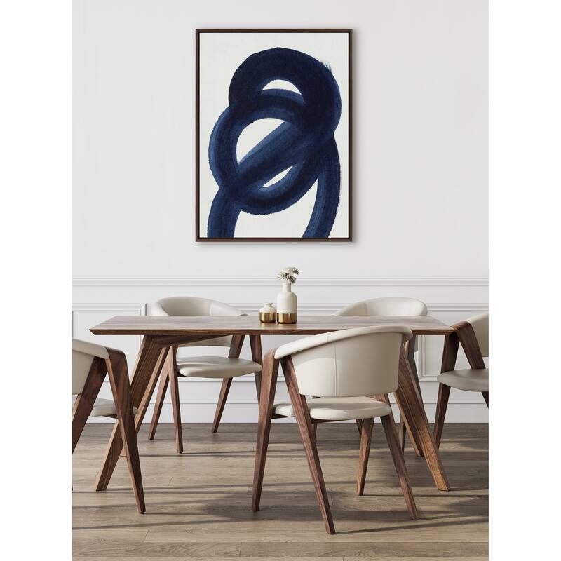Kate and Laurel Sylvie Japandi 18 Framed Canvas by Rocket Jack