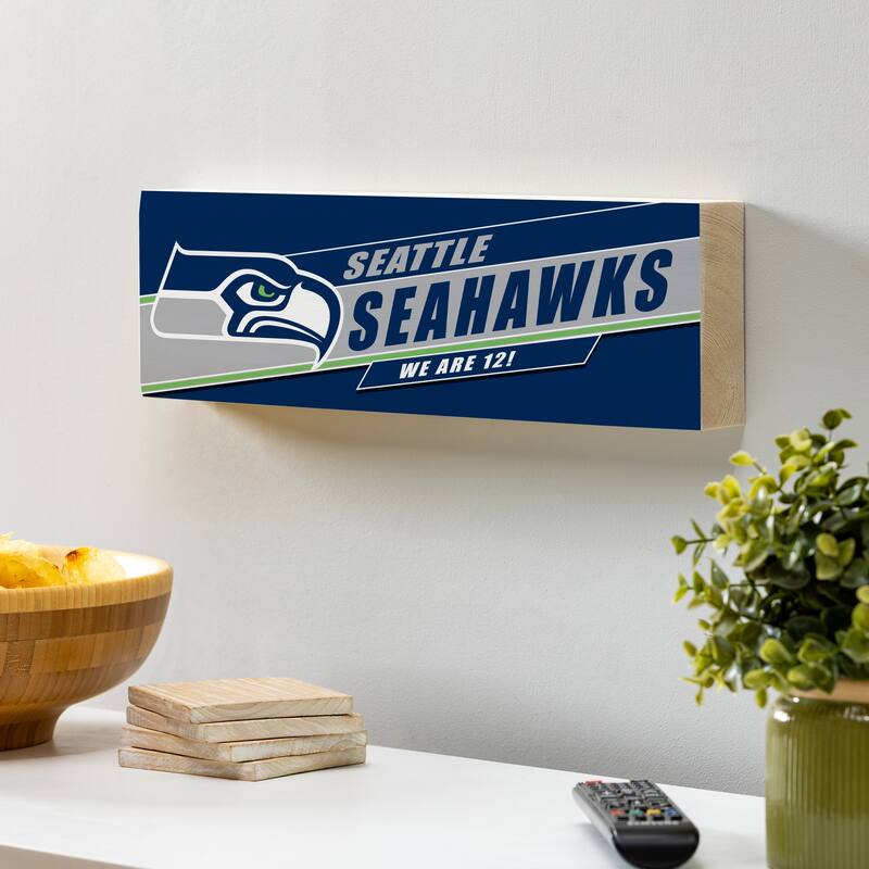 Seattle Seahawks Wooden Tabletop Mantel Shelf Sign