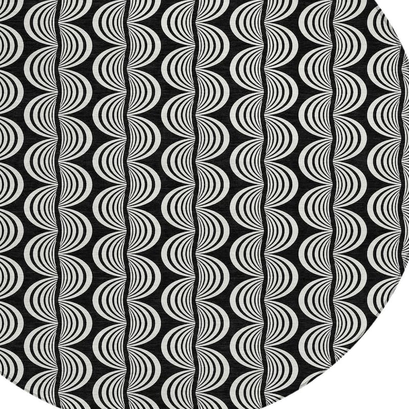 HomeRoots Ogee Transitional Rectangle Outdoor Rug