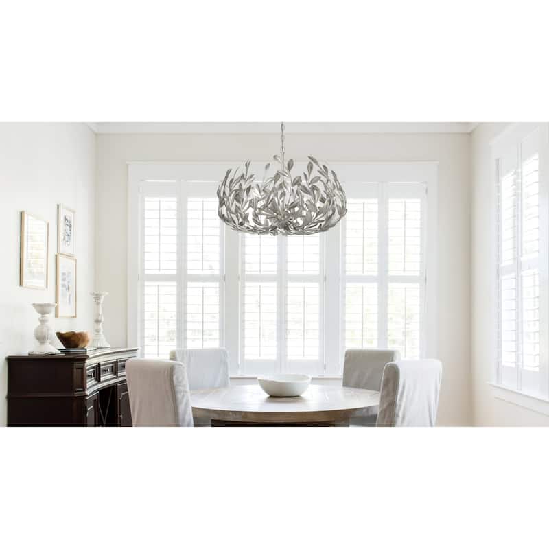 Crystorama Lighting Group 533 Broche 6 Light 27" Wide Taper Candle