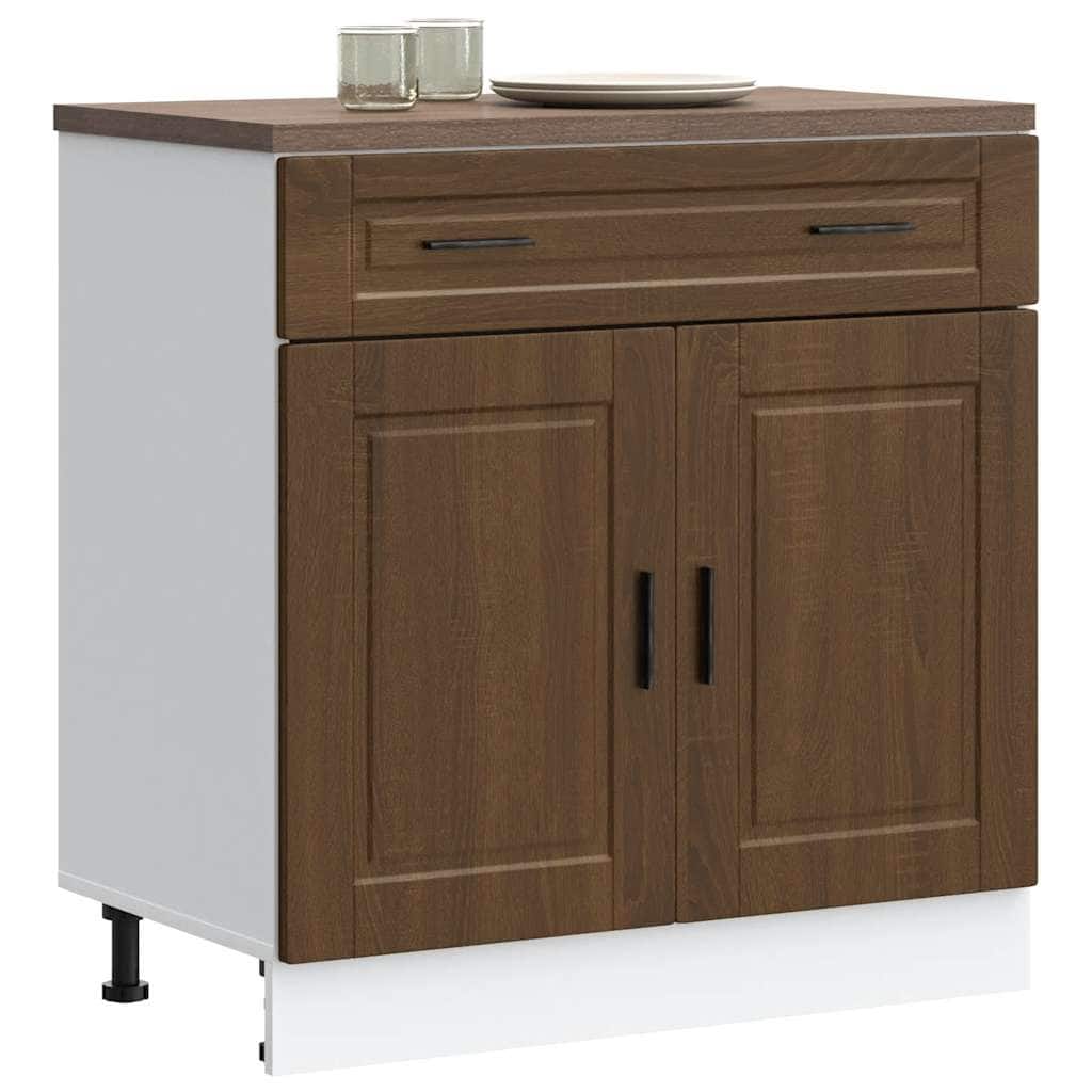 vidaXL Kitchen Base Cabinet Brown oak Engineered wood Kitchen Base Cabinet - 18.1 x 31.5 x 32.1