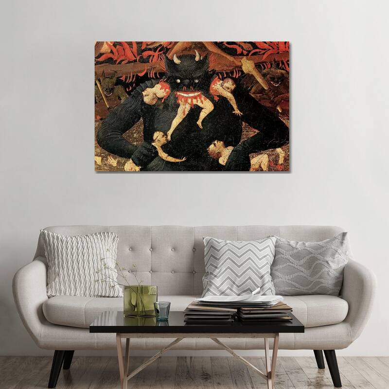 iCanvas "Detail Of Satan Devouring The Damned In Hell, The Last Judgement, c.1431" by Fra Angelico Canvas Print - 32x48x1.5