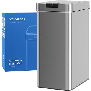 13 Gallon Automatic Trash Can with No Touch Motion Sensor Butterfly Lid ...