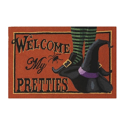 Welcome My Pretties Wool Hook Rug