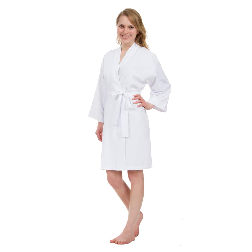 Leisureland Women's Cotton Woven 36-inch Kimono Robe