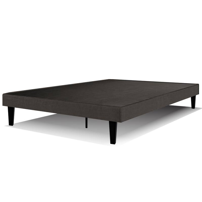 14" Modern Upholstered Platform Bed Frame with 8" Legs, Minimalist Design, Durable Fabric Covered Deck