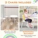 preview thumbnail 37 of 45, Costway Kids Wooden Round Table & 2 Chair Set w/ Center Mesh Storage - See Details