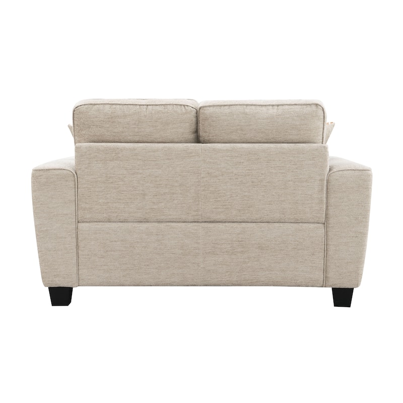 Furniture of America Maevy Chenille Loveseat with Accent Pillows