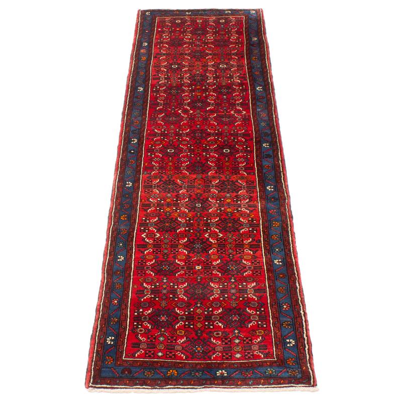 ECARPETGALLERY Hand-knotted Andelz Red Wool Rug - 2' 7" x 9' 8"