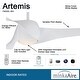 preview thumbnail 15 of 37, Minka Aire Artemis 3 Blade 58 Inch Ceiling Fan With Light Kit