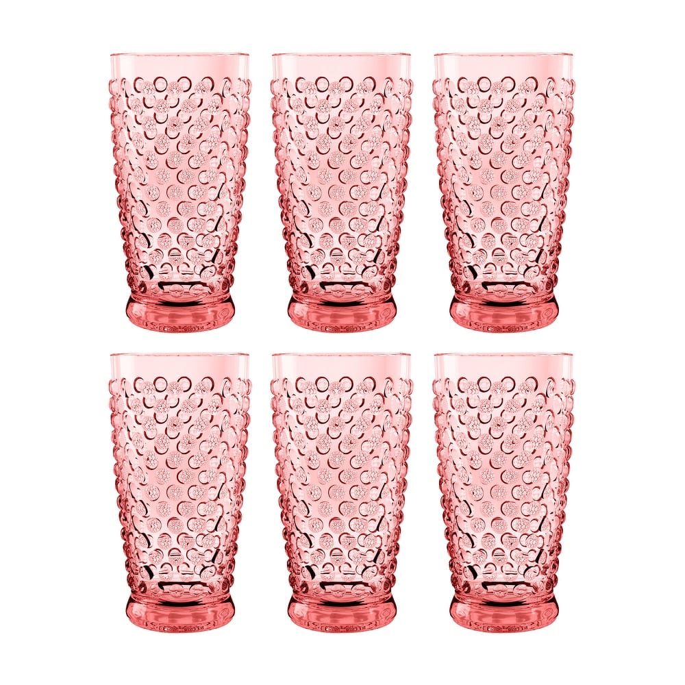 Abode Homewares Hobnail Jumbo, 20 oz. Set of 6