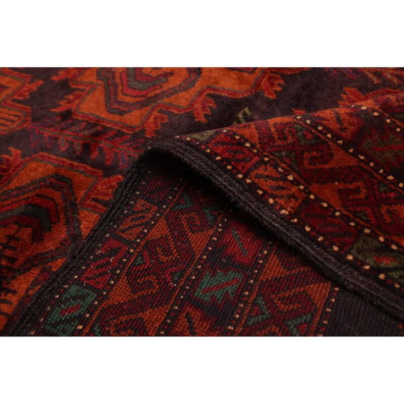 ECARPETGALLERY Hand-knotted Teimani Black, Rust Wool Rug - 4'1 x 6'4