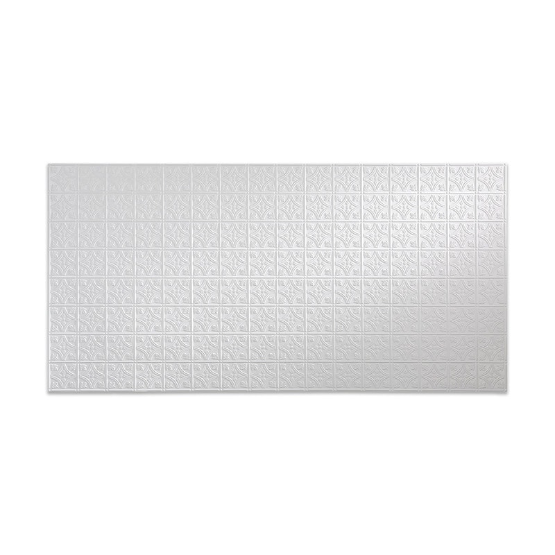 FASÄDE Traditional 1 4-foot x 8-foot PVC Wall Panel in Gloss White - 4 x 8
